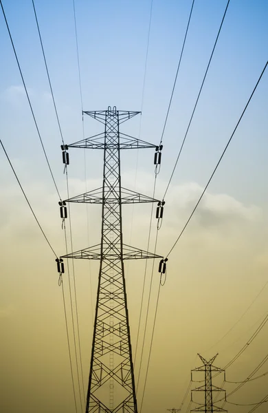 High voltage powerlines — Stock Photo, Image