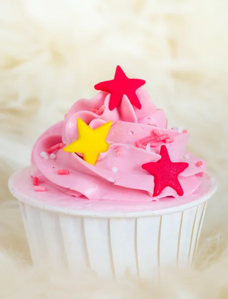 Cupcake merah muda — Stok Foto