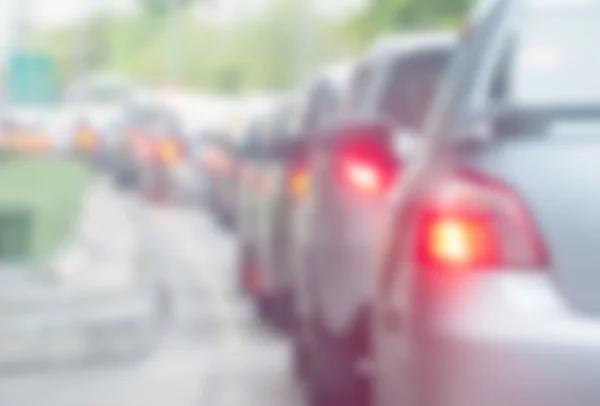 Cola de coche en la carretera de mal tráfico — Foto de Stock