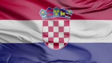 Hırvatistan Bayrağı 3 Boyutlu Gerçekçi