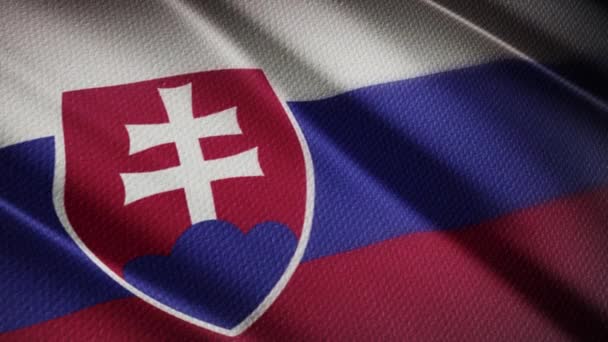 Bandeira Eslováquia Realista — Vídeo de Stock