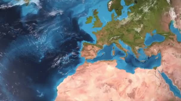 Zoom Sur Terre Depuis Madrid Espagne — Video