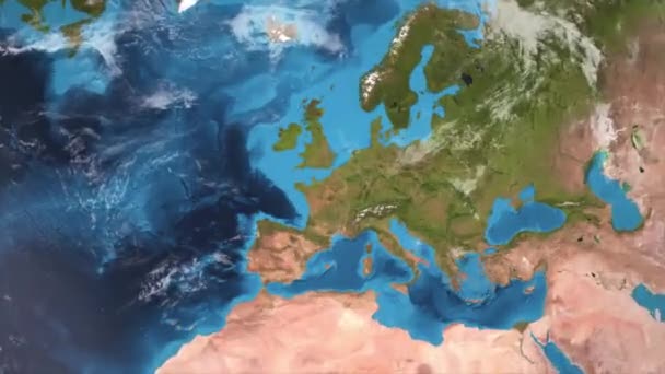 Earth Zoom Desde Paris City Ile France France — Vídeo de stock