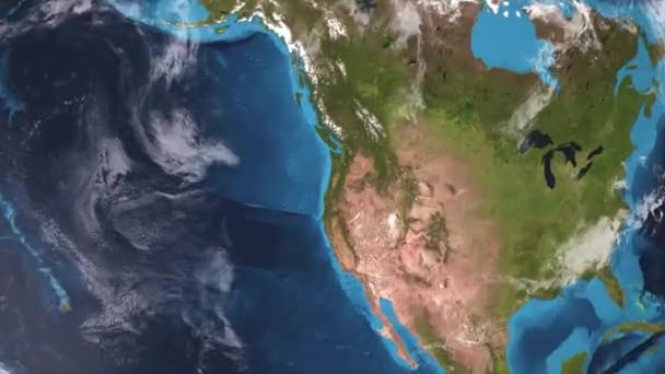 来自美国俄勒冈州尤金的地球缩放 — 图库视频影像