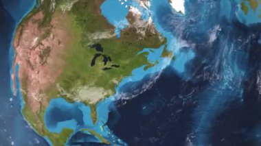 Boston City 'den Earth Zoom - Massachusetts - ABD