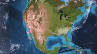 Oklahoma City 'den Earth Zoom - ABD