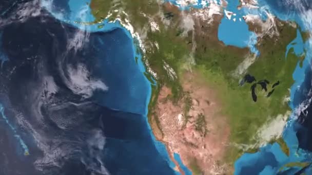 Zoom Earth din Seattle City - Washington - SUA — Videoclip de stoc