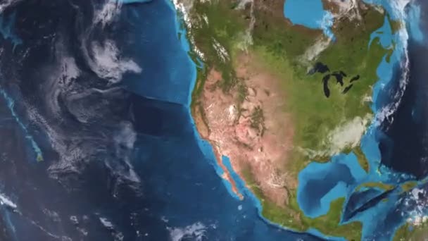 Zoom de la Tierra en las Dunas Crescent Proyecto de Energía Solar - Estados Unidos — Vídeo de stock