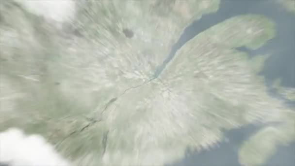 Powiększenie Ziemi na Quebec City - Kanada — Wideo stockowe