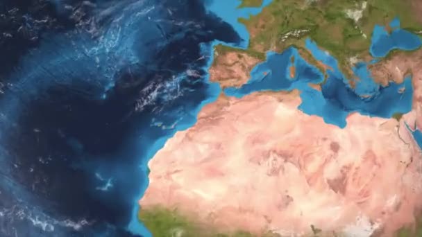 Zoom op Ouarzazate Zonne-energiecentrale - Marokko — Stockvideo