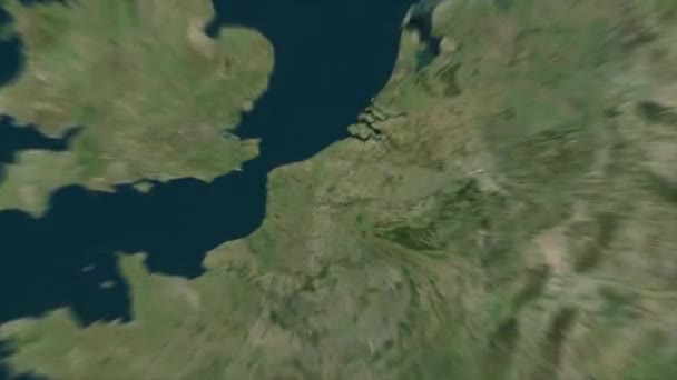 Zoom de la Tierra en Lille City - Francia — Vídeos de Stock