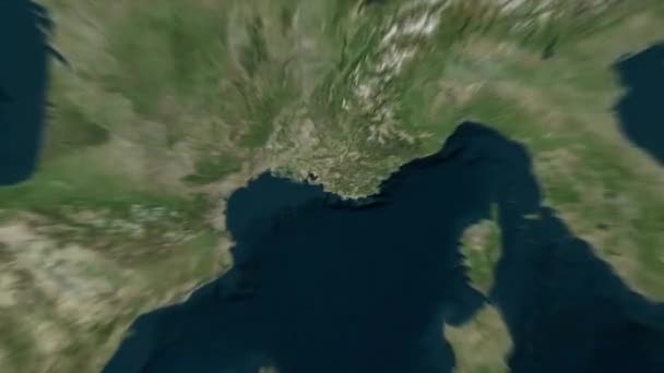 Zoom de la Tierra en Marsella - Francia — Vídeo de stock