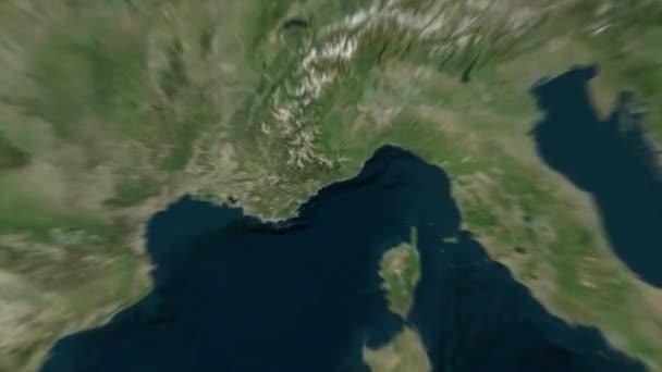 Zoom della Terra su Nizza - Francia — Video Stock