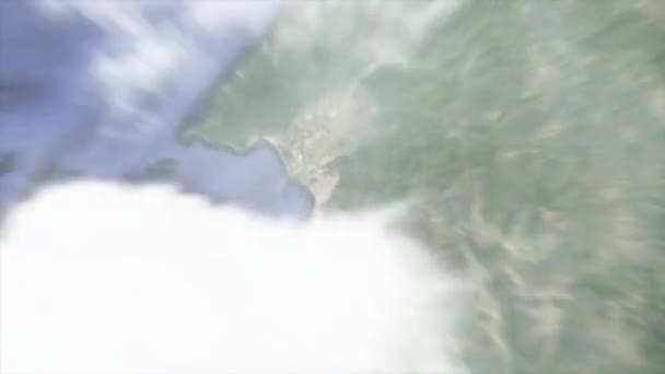 Großaufnahme der Erde auf Puerto Vallarta City - Mexiko — Stockvideo