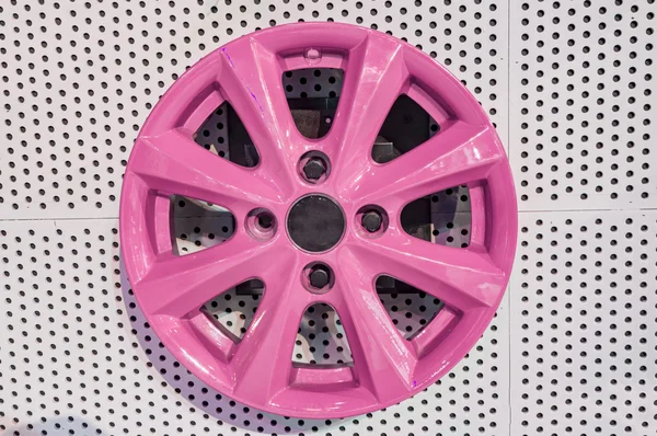Pink legering hjul - Stock-foto