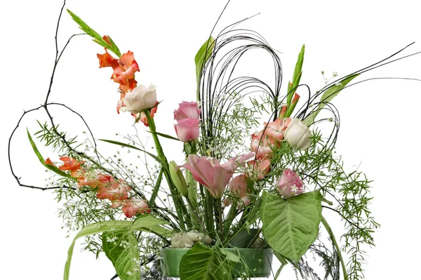 Gemengde bloemen in vaas — Stockfoto