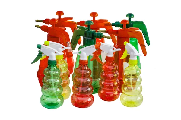 Plastic spray bottles — Stock Photo, Image