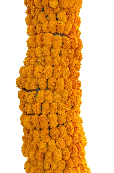 Pillar decorated with flowers — Stock Photo, Image