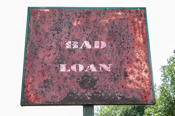 Bad loan text message — Stock Photo, Image