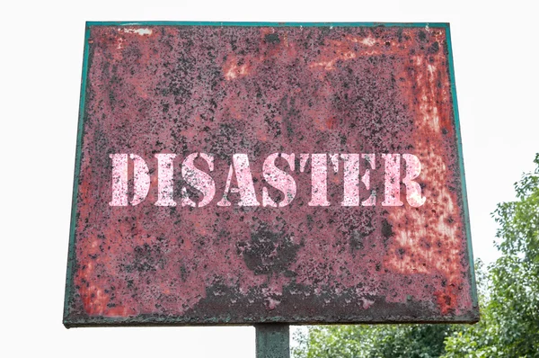 Mensagem de texto de desastre — Fotografia de Stock