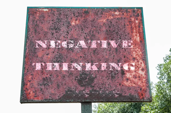 Negetive thinking text message — Stock Photo, Image