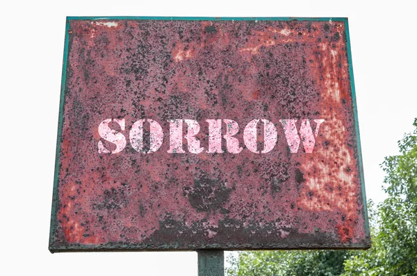 Sorrow text message — Stock Photo, Image
