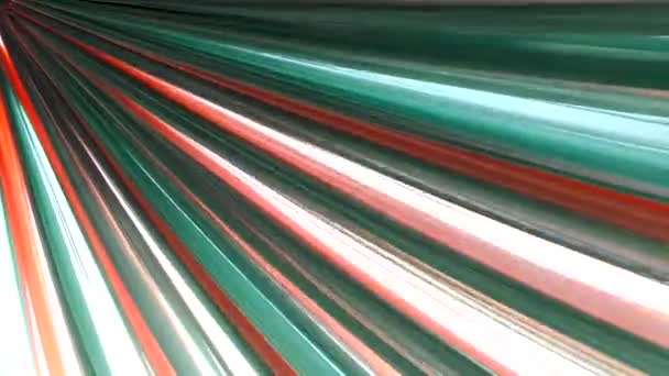 Orange Green White Clothes Pieces Creating Ripples Swaying Wind Moving — Stock Video