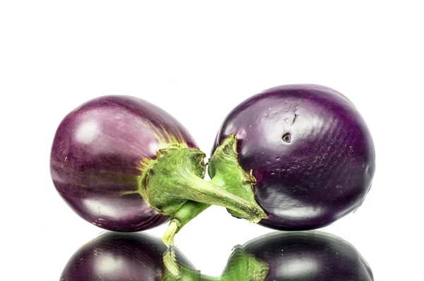 Due brinjal con riflesso — Foto Stock