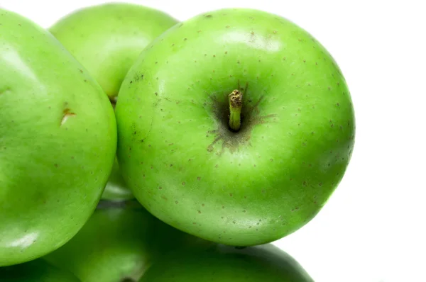 Groene appel en schaduw — Stockfoto