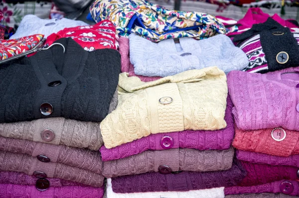 Warm clothes on sale — Stock Photo, Image