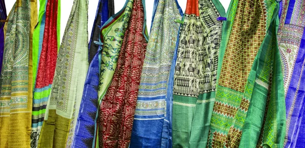 Sarees on sale — Stock Photo, Image