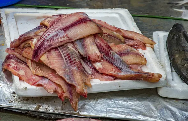 Ongezonde visvlees — Stockfoto