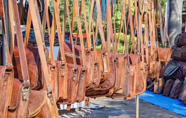 Many leather bags — Stock Photo, Image