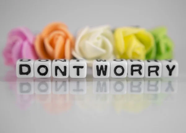 Dont worry text — Stockfoto