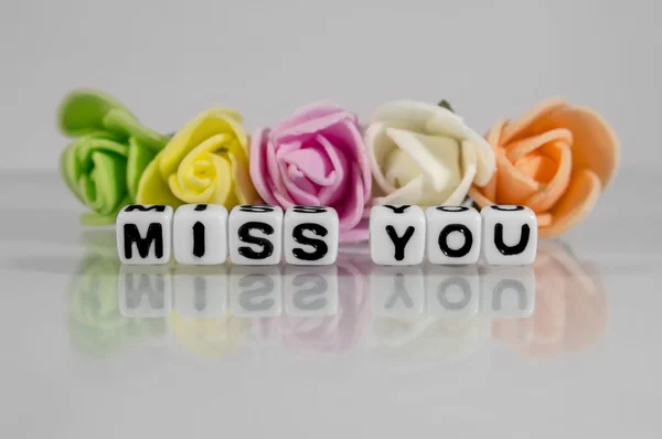 Miss you text — Stock Photo, Image