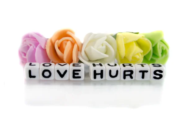 Love hurts message — Stock Photo, Image