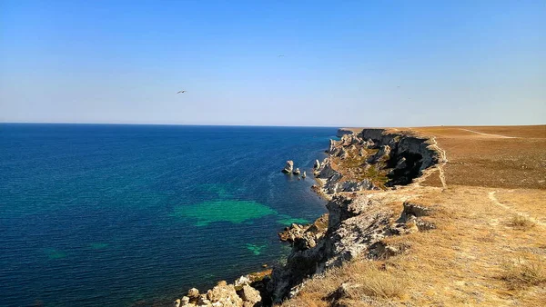 Βραχώδεις Ακτές Του Κόλπου Dzhangul Κριμαία — Φωτογραφία Αρχείου