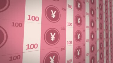 Yüz Çin Yuan notlar yaprak