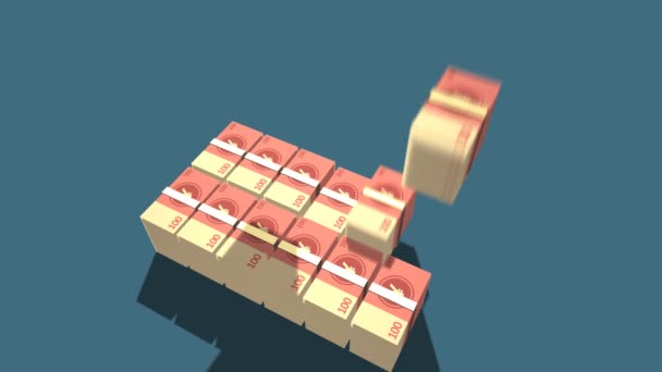 pile croissante de cent Yuan chinois Bill 