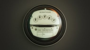şeffaf plastik durumda olan analog elektrik ölçer