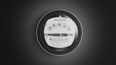 şeffaf plastik durumda olan analog elektrik ölçer
