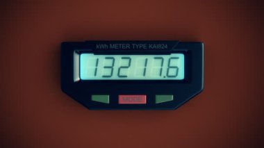 şeffaf plastik durumda olan analog elektrik ölçer