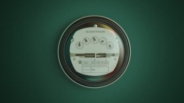 şeffaf plastik durumda olan analog elektrik ölçer