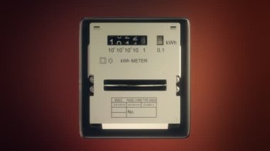 şeffaf plastik durumda olan analog elektrik ölçer