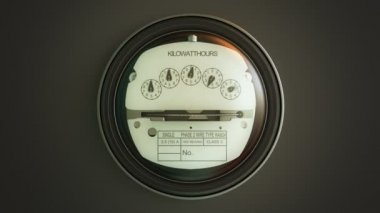 şeffaf plastik durumda olan analog elektrik ölçer