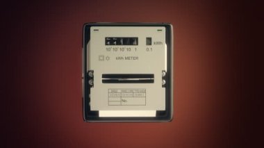 şeffaf plastik durumda olan analog elektrik ölçer