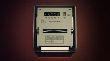 şeffaf plastik durumda olan analog elektrik ölçer