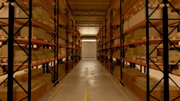 Warehouse interiör 3d — Stockvideo