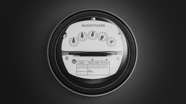 Compteur électrique analogique avec boîtier en plastique transparent — Video