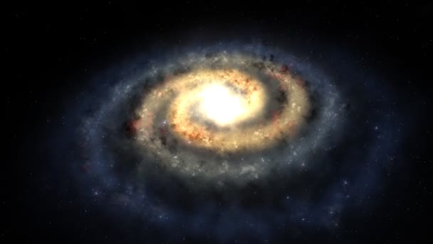 Vue spectaculaire d'une galaxie rayonnante — Video